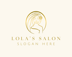 Golden Woman Salon logo design