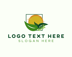 Leaves - Sun Leaves Farming logo design
