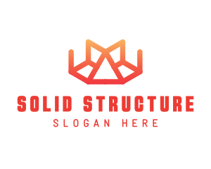 Modern Geometric Structure logo design