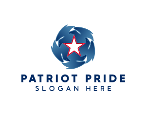 Eagle Patriotic Star  logo design