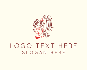 Woman Hairstylist Salon logo