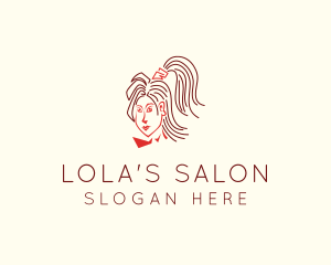 Woman Hairstylist Salon logo design