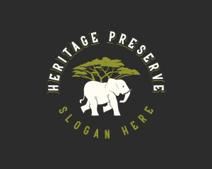 Elephant Wildlife Safari logo design