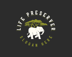 Elephant Wildlife Safari logo design