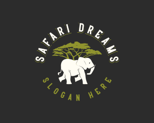 Elephant Wildlife Safari logo design