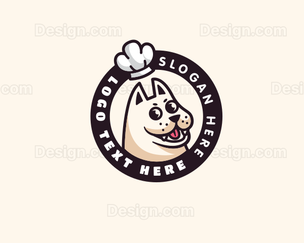 Pet Dog Chef Hat Logo