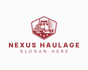 Haulage Truck Logistics logo design