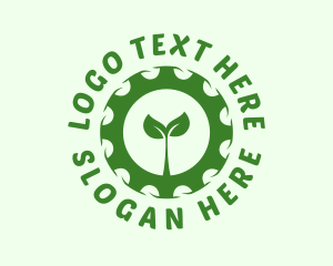 Green Plant Cog logo