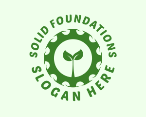 Green Plant Cog logo