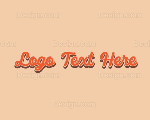 Retro Style Cursive Logo