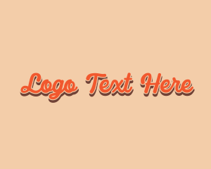 Retro Style Cursive logo