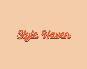 Retro Style Cursive Logo