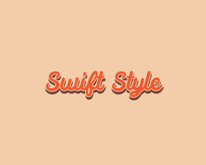 Retro Style Cursive logo design