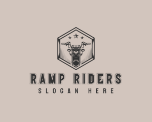 Motorbike Rider Garage logo design