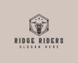 Motorbike Rider Garage logo design