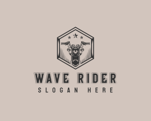 Motorbike Rider Garage logo design