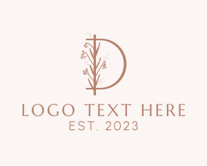 Flower Fashion Letter D logo