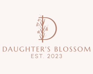 Flower Fashion Letter D logo design