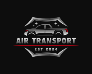 Pickup Truck Transport logo design