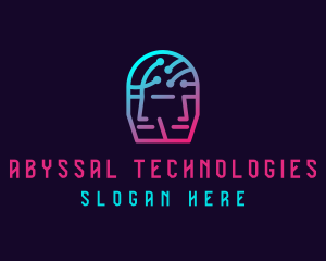 Mental Brain Circuit Technology logo design