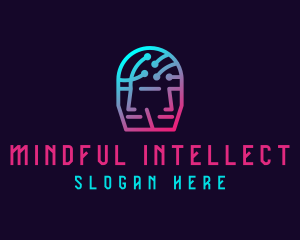 Mental Brain Circuit Technology logo design