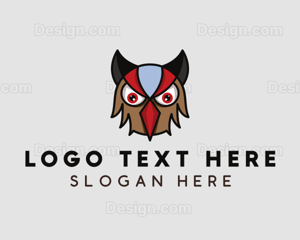 Angry Owl Head Logo