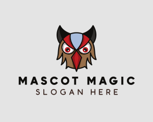 Angry Owl Head logo design