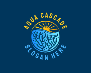 Aquatic Coral Reef logo design