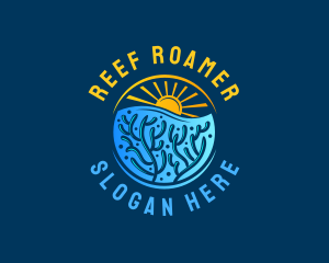 Aquatic Coral Reef logo design