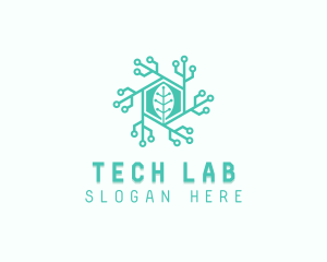 Hexagon Tech Leaf logo