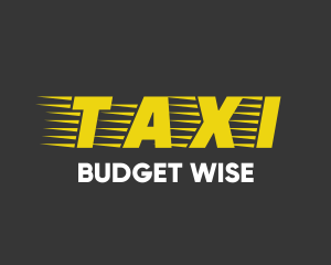 Taxi Cab Font Text logo design