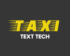 Taxi Cab Font Text logo design