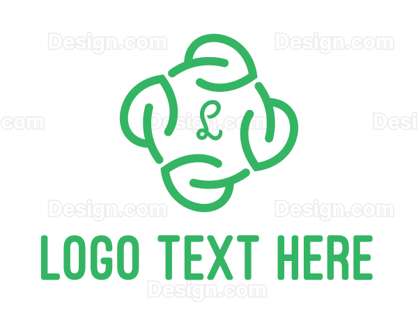 Leaf Circle Lettermark Logo