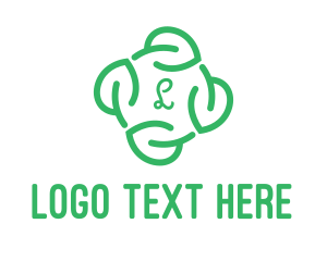 Leaf Circle Lettermark logo