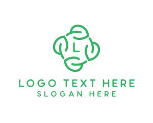 Leaf Circle Lettermark logo