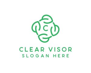 Leaf Circle Lettermark logo design