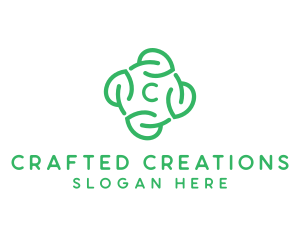 Leaf Circle Lettermark logo design