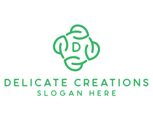 Leaf Circle Lettermark logo design