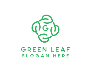 Leaf Circle Lettermark logo design