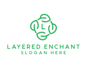 Leaf Circle Lettermark logo design