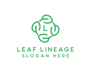 Leaf Circle Lettermark logo design