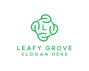 Leaf Circle Lettermark logo design