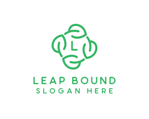 Leaf Circle Lettermark logo design