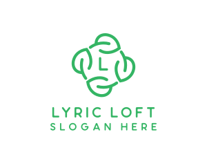 Leaf Circle Lettermark logo design