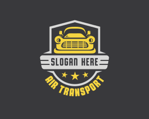 Retro Truck Shield logo design