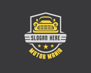 Retro Truck Shield logo design