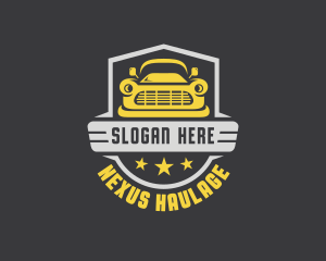 Retro Truck Shield logo design