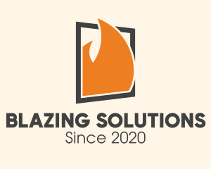 Burning Fire Window logo design