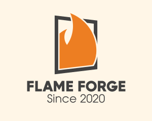 Burning Fire Window logo design