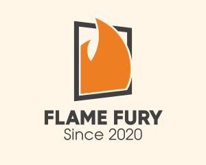 Burning Fire Window logo design